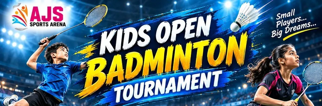 Kids Open Badminton Tournament at AJS Sports Arena — small players, big dreams